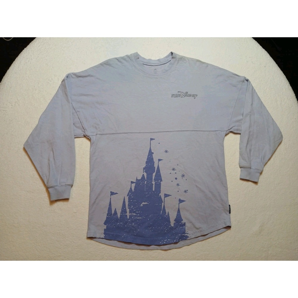 runDisney 2020 Princess Half Marathon Spirit Jersey Gray Blue Glitter XS